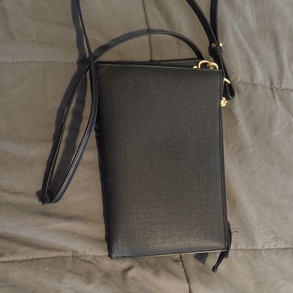 Dagne Dover Black Wallet with Gold Accents